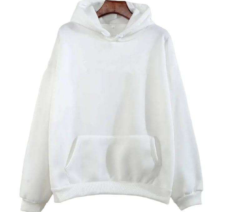 Men's Cozy White Graphic Sublimation Cotton Hoodie